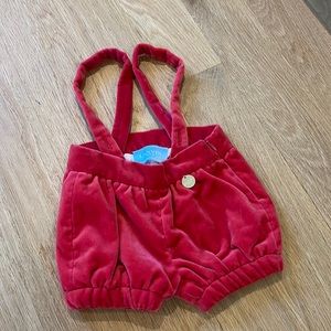 Lanvin red velvet romper